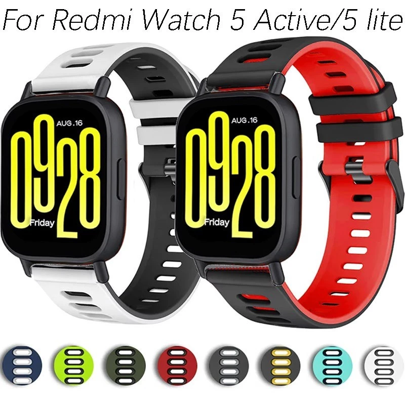 สายซิลิโคนสําหรับ Redmi Watch 5 Active 5 Lite SmartWatch Sport Soft Breathable Band สําหรับ Redmi Watch5Active 5 Lite เปลี่ยนสร้อยข้อมือ