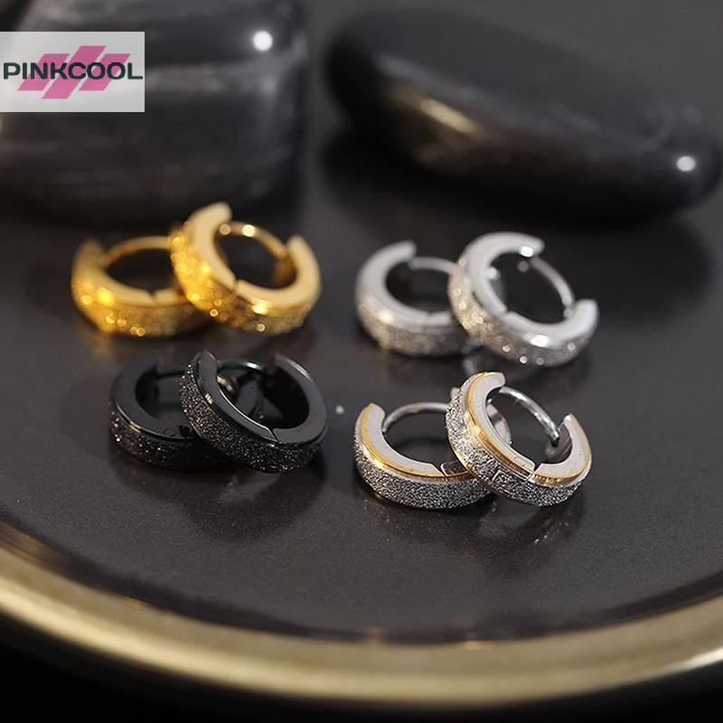 Pinkcool 1 PC Punk คลิปหูสําหรับ Man Stud ต่างหูวัยรุ่น Hip Hop สไตล์หูแหวนเครื่องประดับอุปกรณ์เสริม HOT