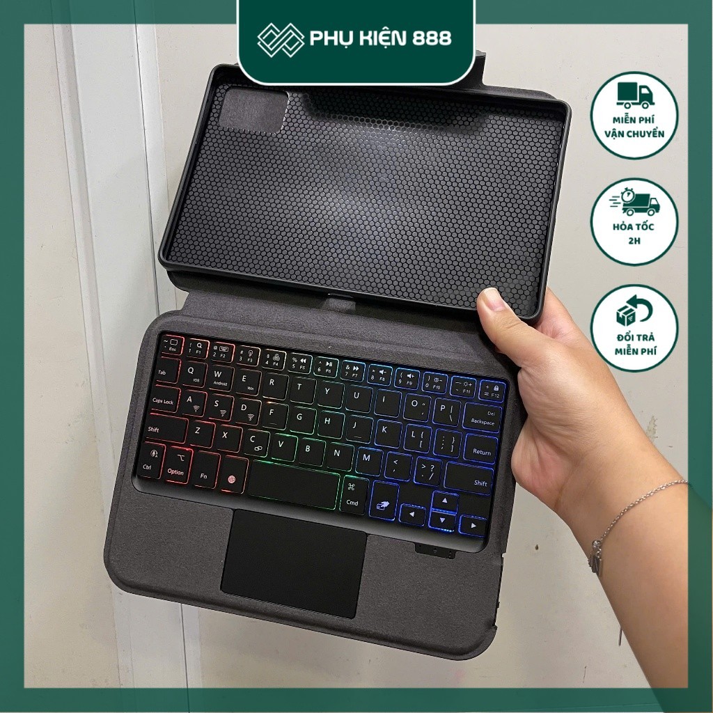 ฝาครอบคีย์บอร์ดอัจฉริยะ Keybroad พร้อมทัชแพด ที่วาง ไฟ LED สําหรับ Lenovo Legion Y700 2025