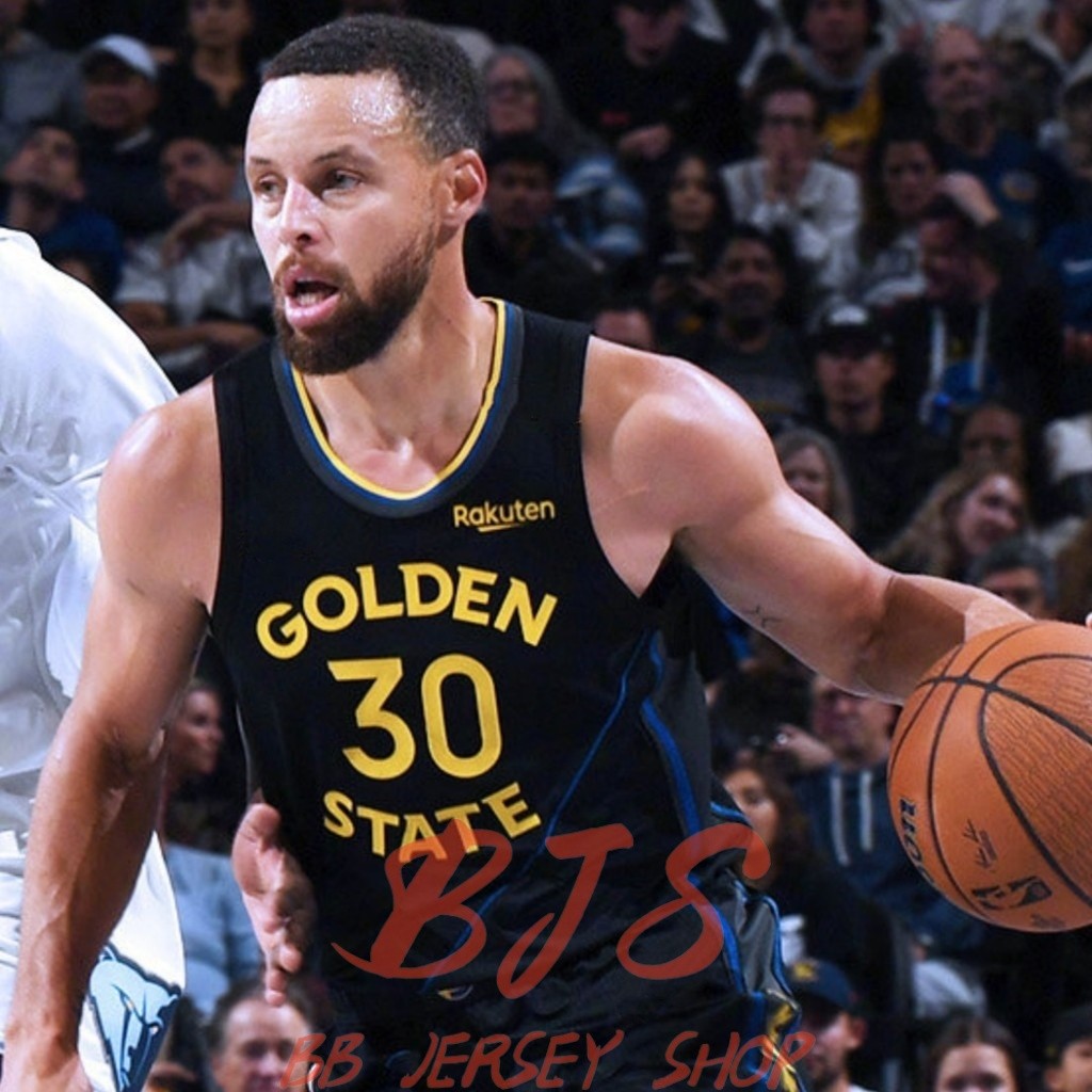 เสื้อเชิ้ตผู้ชาย 24/25 Warriors Basketball Jersey 30 Black Athlete Jersey