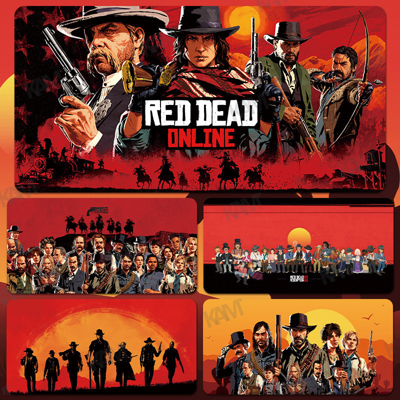 Kam Red Dead Redemption 2 แผ่นรองเมาส์ขนาดใหญ่ 800 x 300 มม. แผ่นรองโต๊ะ HD ตกแต่งห้อง