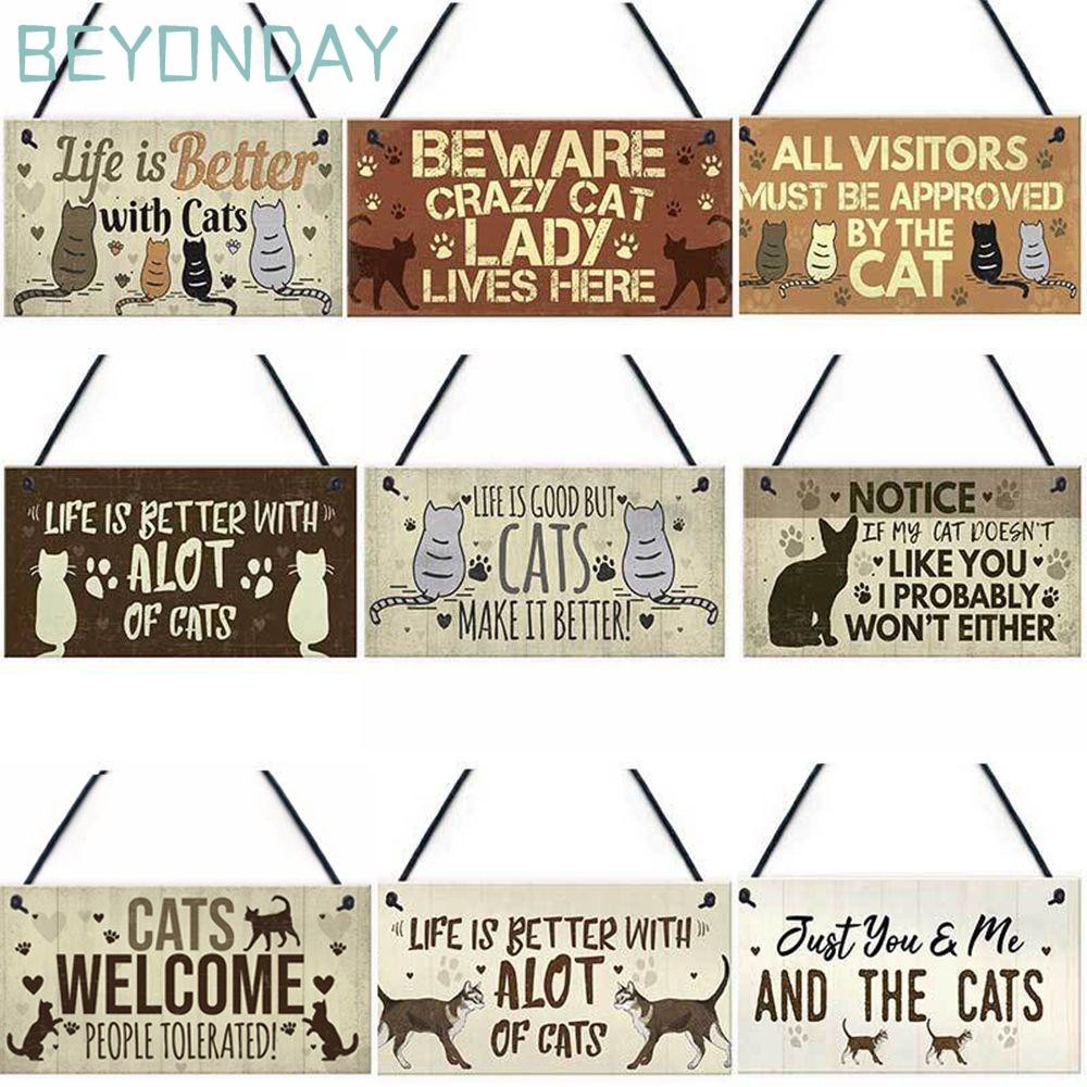 BEYONDAY Cat Coop Garden Shed อุปกรณ์เสริมตกแต่งบ้านแผ่นไม้ตลก