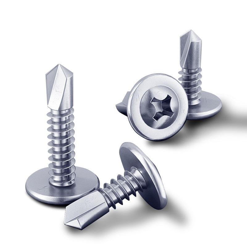 MUSCLE COW สกรูปลายสว่านหัวเวเฟอร์ 50 ตัว เลือกขนาด #8 - รูปที่ 2