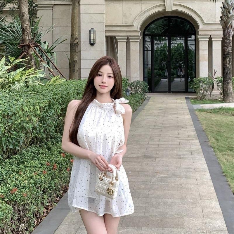 Couture เสื้อ ผ้าซิฟ่อนแขนกุด โบว์สายบางสไตล์เกาหลี! 🔥เสื้อแขนกุด น่ารักๆ ดูผอม +สไตล์สาวเวียดนาม - รูปที่ 3