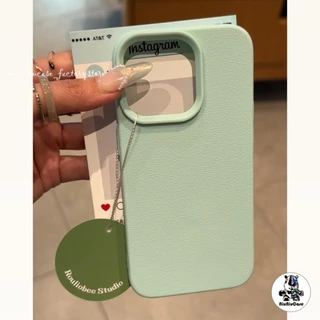 เคสหนัง For iPhone 16 Pro Max 11 เคสนิ่ม TPU สีลูกกวาด เรียบง่าย For iPhone11 15 14 13 12 16 Pro max XS XR 7 Plus 8 Plus