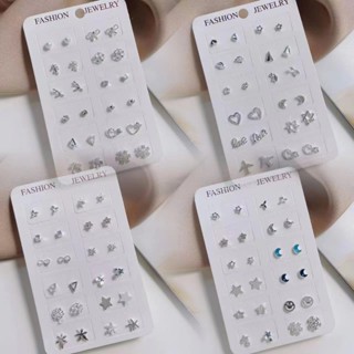 จัดส่งจากกรุงเทพฯ ต่างหูสตั๊ดแบบใหม่ตกแต่งด้วยคริสตัลเม็ดเล็…