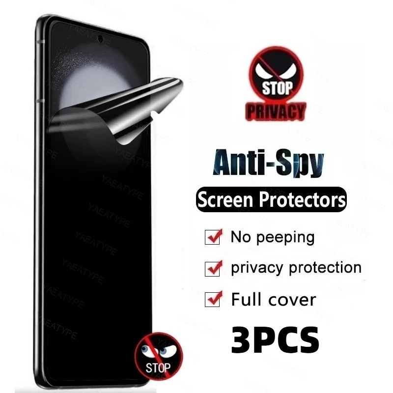BLUS91 F92e F91 C7X C7 3pcs HD Anti Spyความเป็นส่วนตัวHydrogelฟิล์มสําหรับBLU Bold S91 F92e F91 C7X 