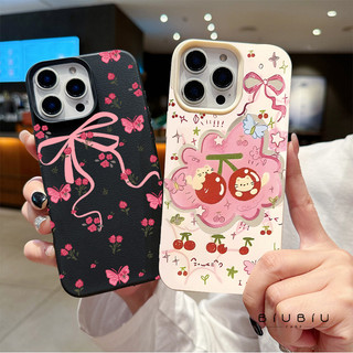 แอปเปิ้ลโทรศัพท์ ผีเสื้อสีชมพู สำหรับ iPhone เคสไอโฟน 13 12 11 PRO MAX X XS MAX 16 15 14 XR 7/8PLUS จัดส่งจากประเทศไทย