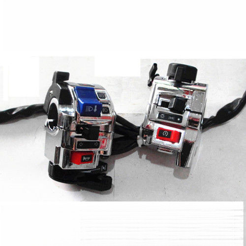 แฮนด์บาร์ซ้ายและขวาของมอเตอร์ไซค์ Storm Prince 150 ชุดสวิตช์แฮนด์ Dragon Prince แฮนด์เบาะนั่ง Double Jump ชุบด้วยไฟฟ้า