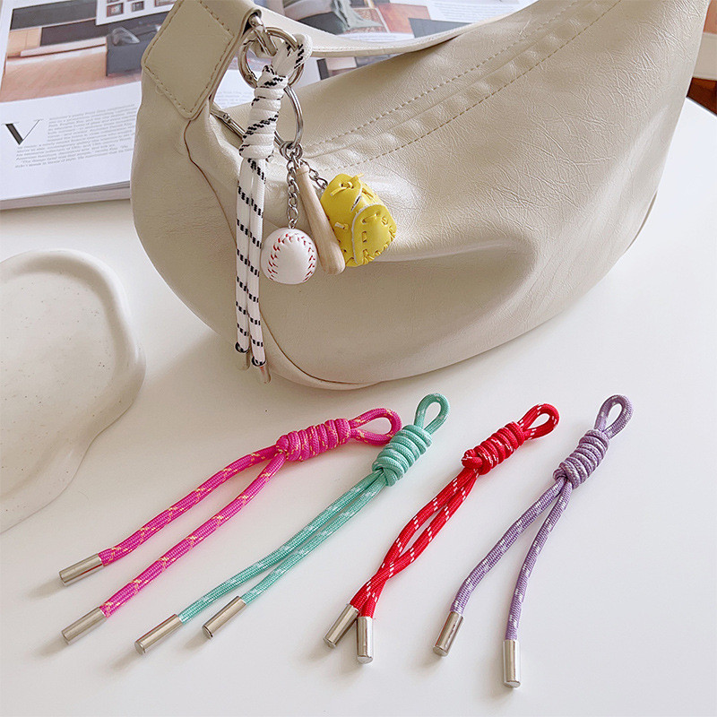 โดปามีน โทรศัพท์เชือกเส้นเล็กแฮนด์เมดการออกแบบที่มีสีสันป้องกันการสูญหายสายรัดข้อมือพวงกุญแจกระเป๋าจี้ - รูปที่ 3