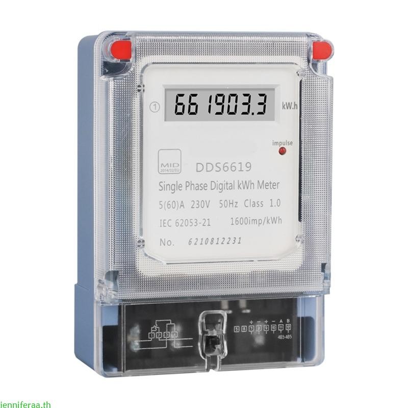 Jenniferaa Residential มิเตอร์ไฟฟ้าติดผนัง Digital kWh Meter สําหรับการควบคุมพลังงาน