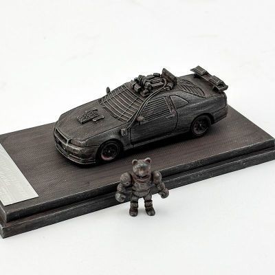 STREET WARRIOR 1: 64 Nissan GTR-Mad Max R34 Doomsday Wasteland Style Alloy Car Model Out of Print Mo
