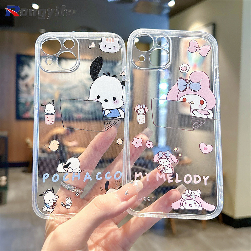 น่ารัก Pochacco Clearเคสโทรศัพท์สําหรับXiaomi Poco C75 C65 C61 C55 C50 C51 C40 C3 F5 Pro F4 F3 GT F2