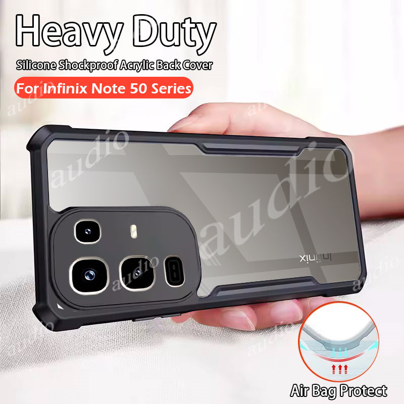 Infinix Note 50s 5G Anti Dropเกราะโปร่งใสอะคริลิคกันกระแทกป้องกันปกหลังสําหรับ Infinix Note 50s 50x 