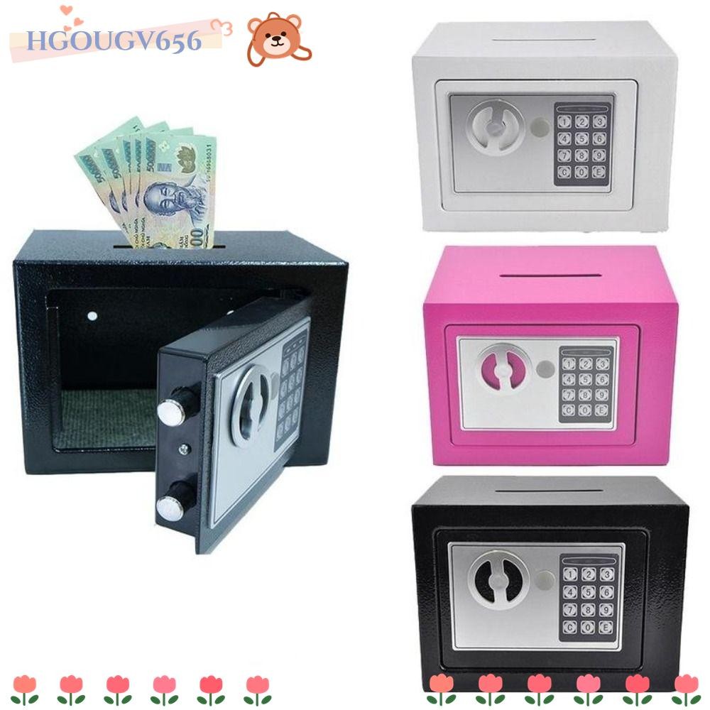 HGOUGV656 ตู้เซฟขนาดเล็ก, ปุ่มกดดิจิตอลล็อครักษาความปลอดภัยผนังปลอดภัย, พร้อมกุญแจอิเล็กทรอนิกส์ทนไฟกล่องรักษาความปลอดภัยโฮมออฟฟิศ