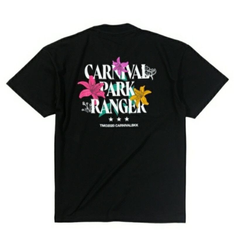 HOT SALE Carnival FW20 Park Ranger T-Shirt สีดำ เสื้อแขนสั้น เสื้อยืดคอกลม