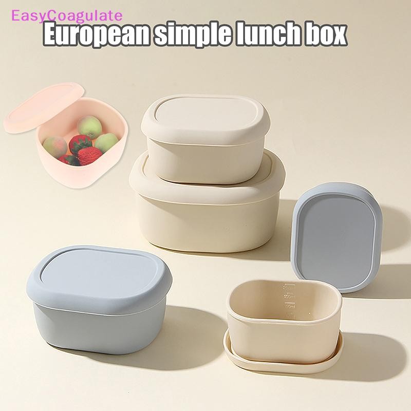 Eas 200/300/600ML ซิลิโคน Bento กล่องอาหารกลางวัน Leak-Proof กล่องอาหารกลางวัน, BPA-Free, เครื่องล้างจานปลอดภัย Ate