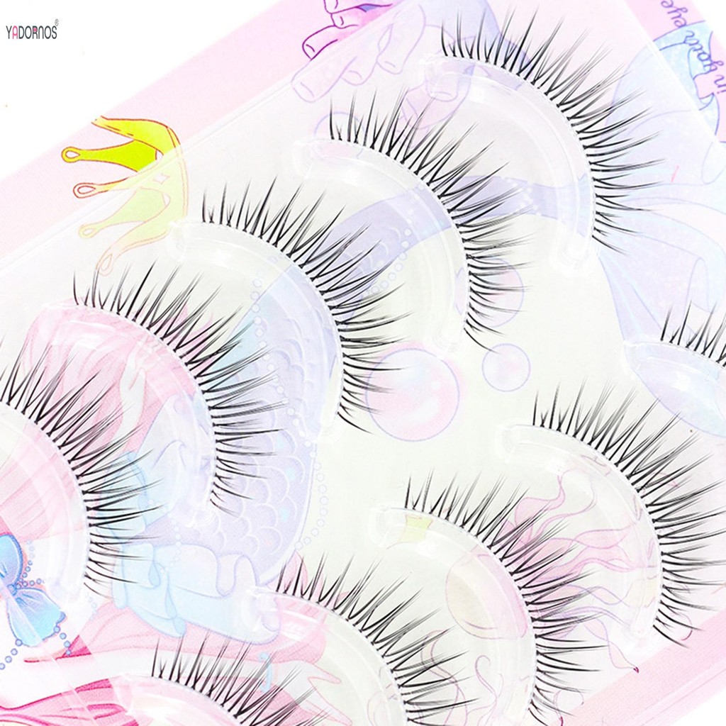 【ready】5 คู่ - ขนตาที่มีน้ำธรรมดา - ขนตาธรรมชาติโปร่งใส - เลียนแบบขนตาแท้จริงและปลอมที่นุ่มและสะดวกสบาย - รูปที่ 6