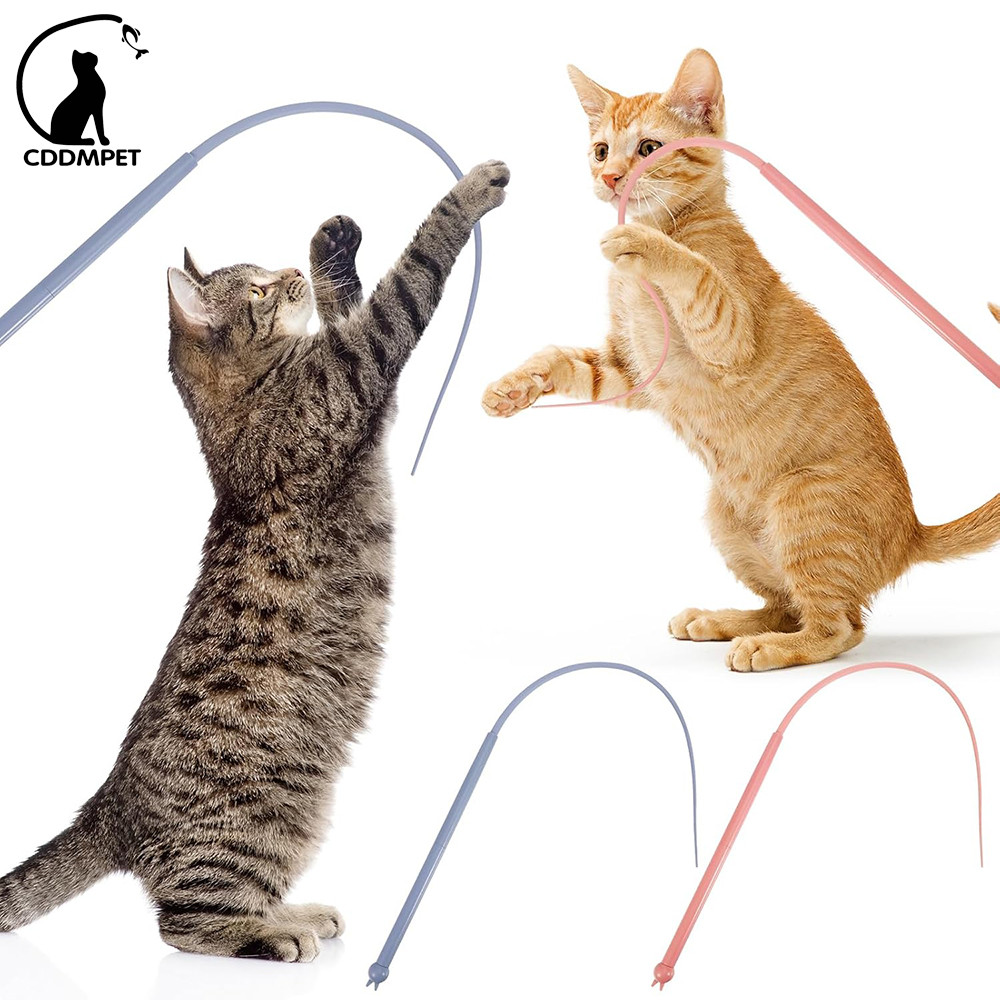 【CDDMPET】ของเล่น Wand แมว Interactive ซิลิโคน Tail Teaser สําหรับแมวในร่ม