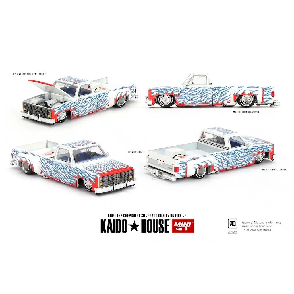 MINI GT No.156 Chevrolet Silverado Dually on Fire V2 KHMG157