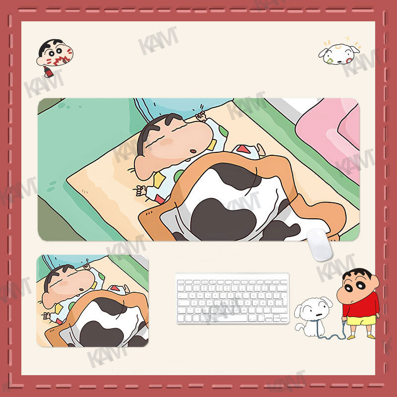 [Kam]แผ่นรองเมาส์เกมเครยอนชินจัง 800mmx300mm แผ่นรองโต๊ะแผ่นรองเมาส์ HD ขนาดใหญ่แผ่นรองคีย์บอร์ดสํานักงานตกแต่งห้อง