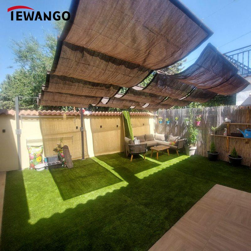 5 สี 3mx4m Home Hotel Telescopic Wave Sun Shade สุทธิอะไหล่ Terrace Garden Gazebo Canopy เลื่อนบังแด