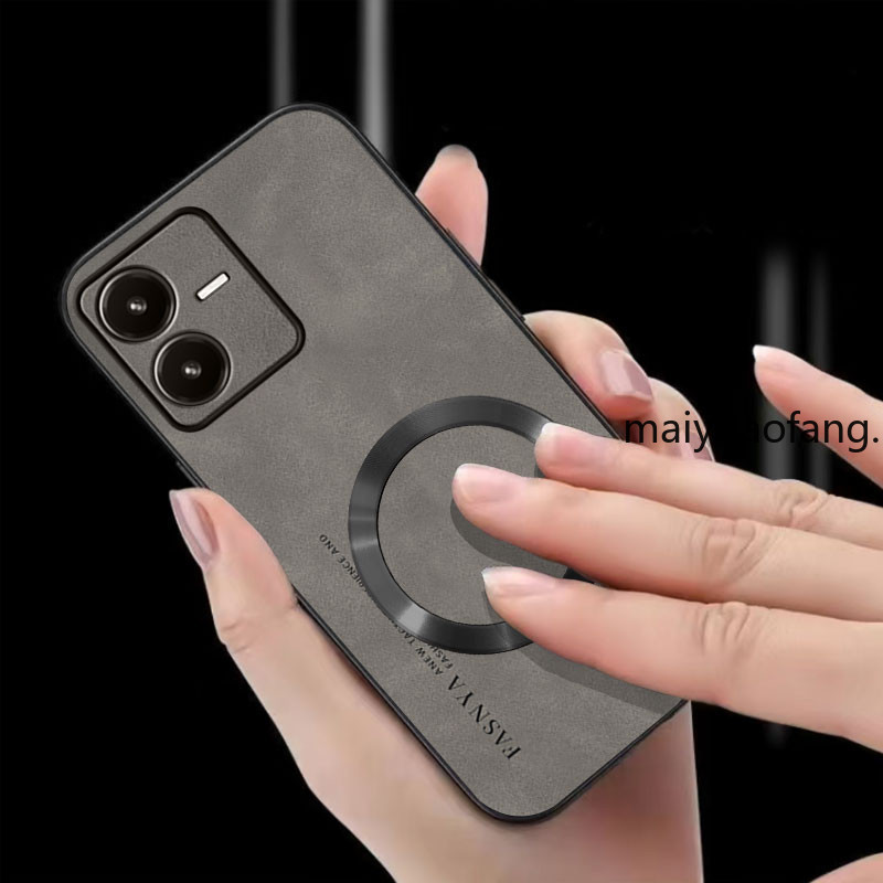 ปลอก VIVO Y22 Y22S เคสโทรศัพท์ป้องกันการสั่นสะเทือนแหวนดูดแม่เหล็กฝาครอบป้องกันพร้อมขอบนุ่มและกันลื่นฝาหลัง ybpcxq