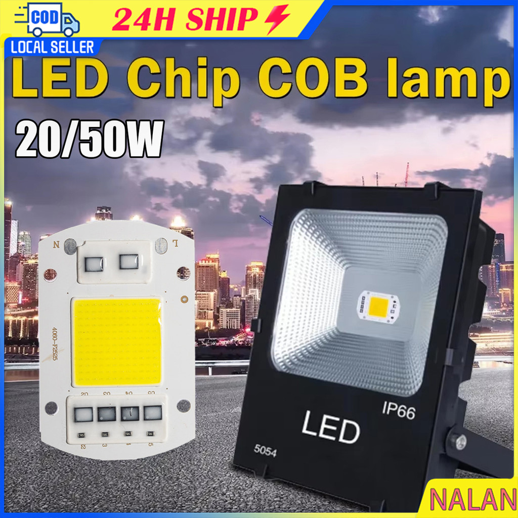 ร้านอยู่กทม.ชิปหลอดไฟ led 20w 50W 220V สําหรับไฟบ้าน ไฟถนน แบบเปลี่ยน DIY แสงสีขาว สีเหลือง