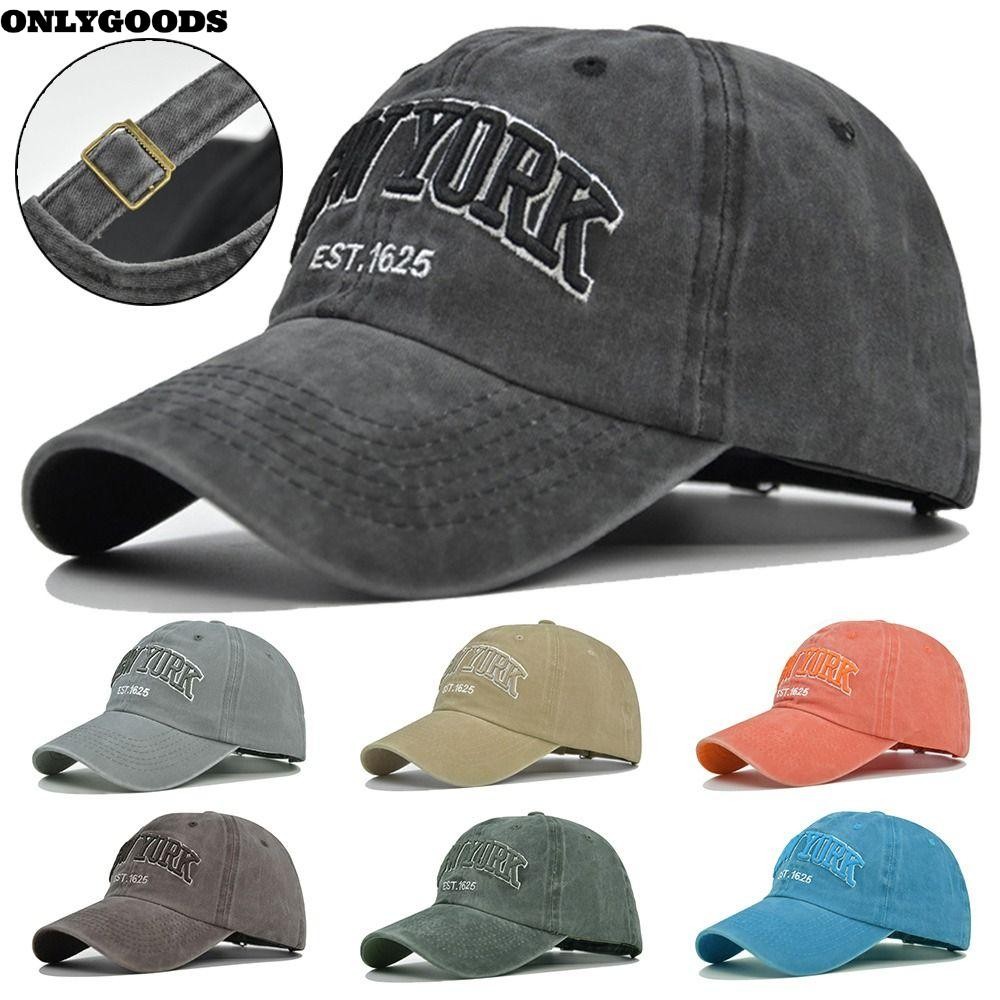 เท่านั้น ยอร์ค เย็บปักถักร้อยหมวกเบสบอลกีฬากลางแจ้งวินเทจแฟชั่นหมวกเบสบอล