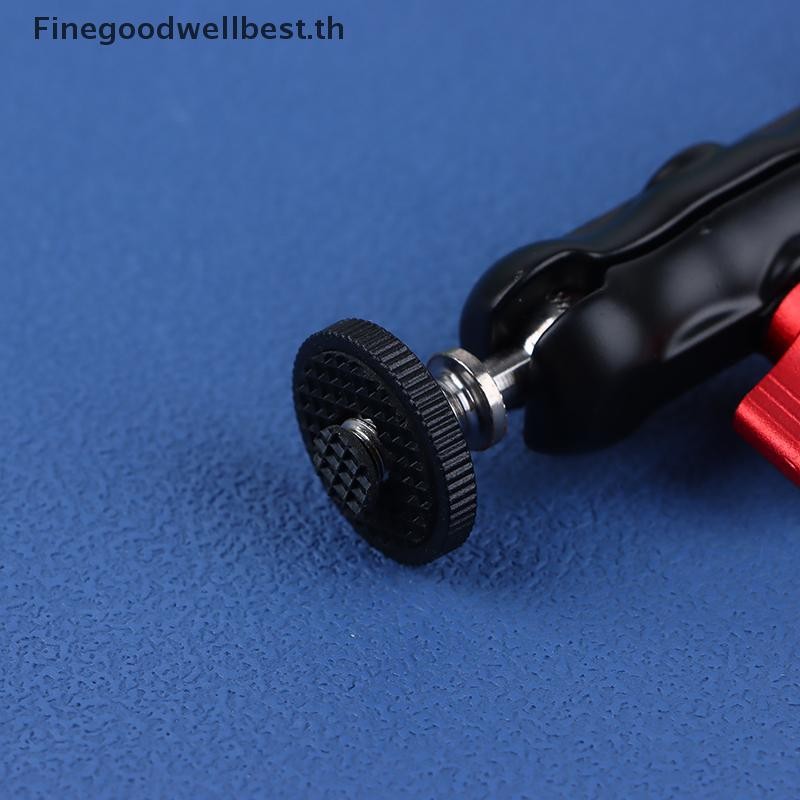FBTH อลูมิเนียมอัลลอยด์ Clamp Double Ball Head Magic Arm Clamp 1/4 3/8 สําหรับโทรศัพท์ Video Mount กล้อง Monitor ไฟ LED Mic HOT