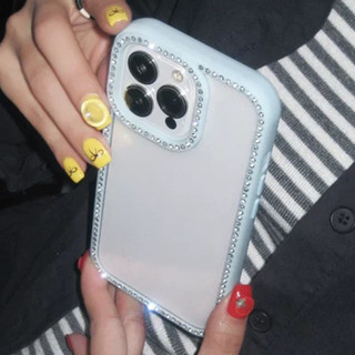 ขอบเพชรหรูหราเคสโทรศัพท์สําหรับ ไอโฟน 16 14 13 11 12 มือโปร สูงสุด กันกระแทกป้องกันปลอก