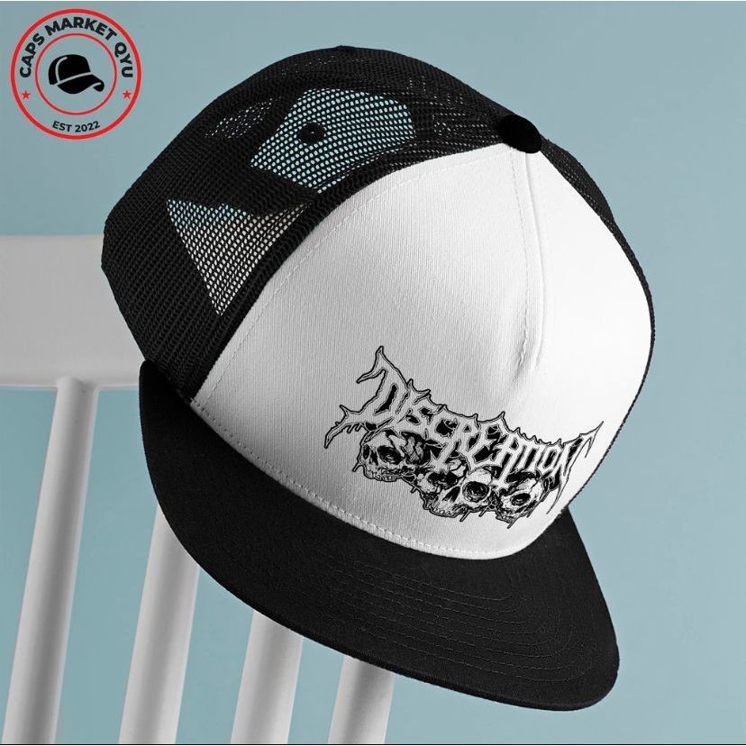 DISCREATION SNAPBACK METAL BAND HAT NET HAT DISTRO HAT METAL SNAPBACK DISTRO HAT