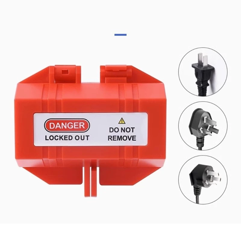 ซ.ล พลาสติก Tagout Plug Power Lock ปลั๊กไฟฟ้าแบบพกพาล็อคอุตสาหกรรมในครัวเรือน Plug Lockout อุปกรณ์