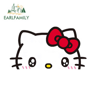 EARLFAMILY Hello Kitty สติกเกอร์รถที่น่าสนใจกันน้ําสเก็ตบอร์…