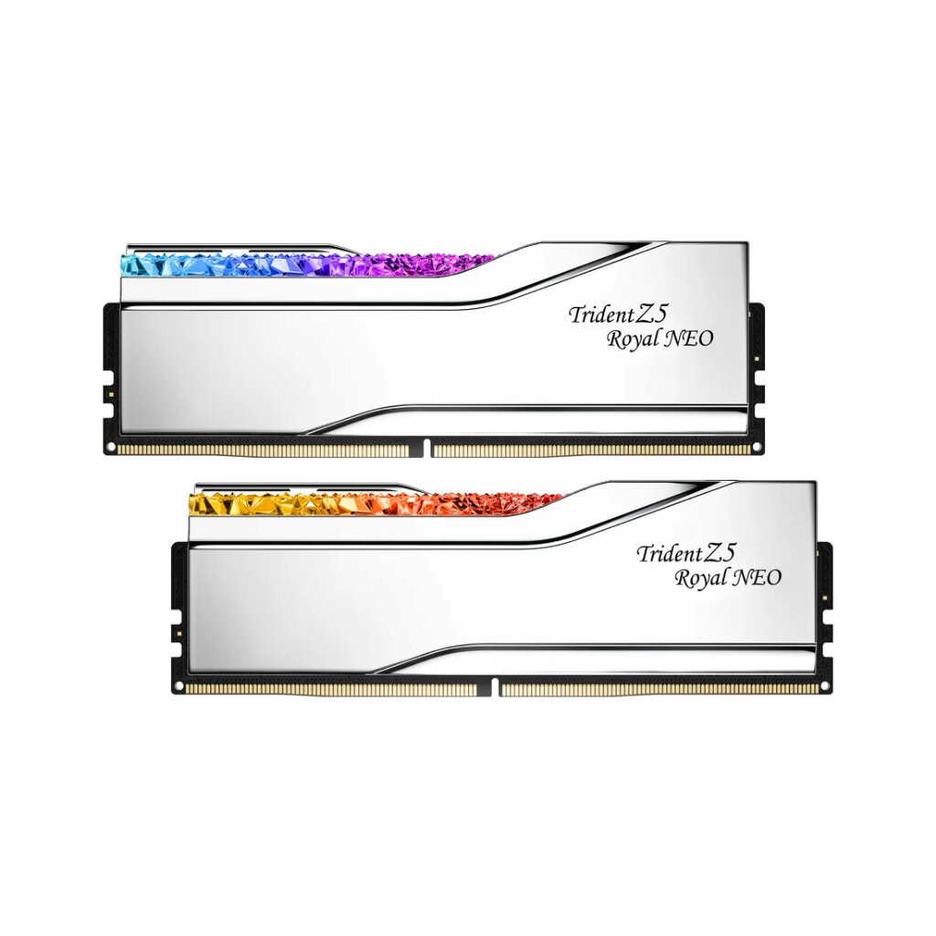 G.SKILL Trident Z5 Royal Neo 48GB/8000Mhz Silver (2x24GB) DDR5 For AMD EXPO CL40 F5-8000J4048G24GX2-