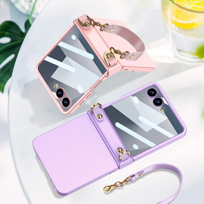 Ready ใหม่สําหรับ Samsung Galaxy Flip 7 แฟชั่นเคสป้องกันแบบเรียบง่ายเคสโทรศัพท์ Flip7 Shell Film เคส