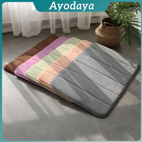 Ayo พรมเช็ดเท้า 40x60 C m เมมโมรี่โฟม พรมกันลื่น พรมเช็ดเท้า พรมห้องนอน Anti-slip mat