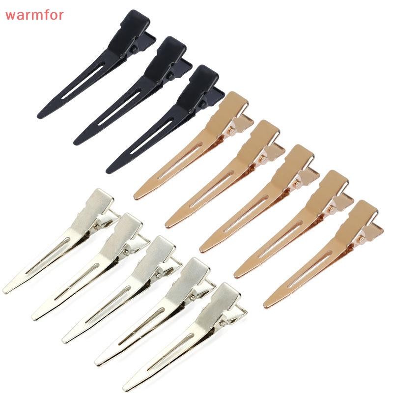 (warmfor) กิ๊บติดผมโลหะ Duckbill คลิปสุภาพสตรีจัดแต่งทรงผม Section Hairpin Clamps Curl ผมรากปุยคลิปผม Hairdressing เครื่องมือ