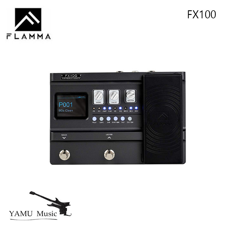FLAMMA FX100 Multi Effects โปรเซสเซอร์กีตาร์เหยียบ 151 Effects 200 Preset 80s Looper 55 Amp การสร้าง