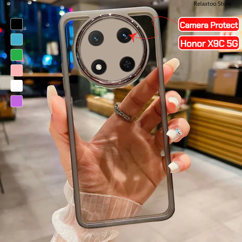 ปลอกอ่อนใสสําหรับ Honor X9C HonorX9c X9 C X9B X9A X 9C HonorX9b HonorX9a 5G 4G ซิลิโคนใสแฟชั่นคู่เคสโทรศัพท์กันกระแทกพร้อมเลนส์กล้องป้องกันปกหลัง