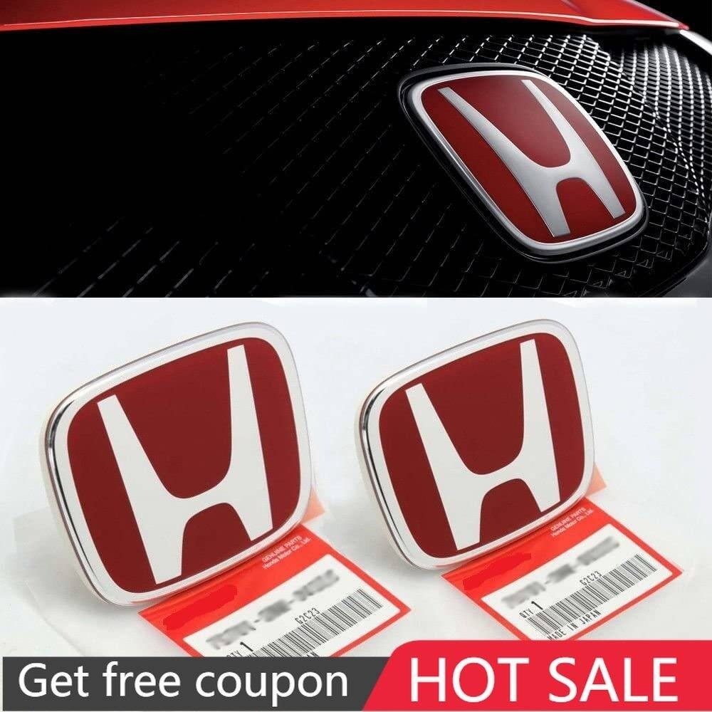Huiyisunny Honda พวงมาลัยโลโก้สติกเกอร์พวงมาลัยสําหรับ Honda Civic Accord CRV HRV Fit Jazz City Odyssey หยก Vezel Auto Emblem Badge Decal ตกแต่ง