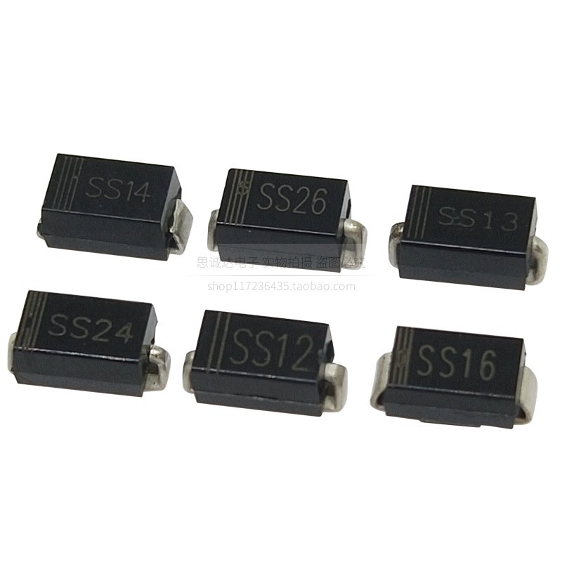 SS12, SS13, SS14, SS16, SS24, SS26 Patch Shottky Rectifier Diode SMA1N5817/18/19 SR240
