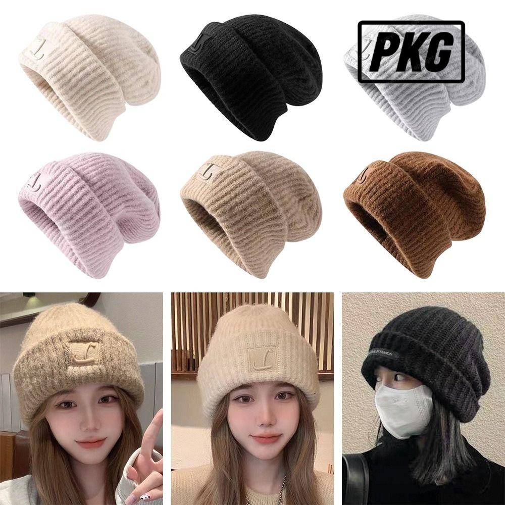 Repkgหมวกอบอุ่น,ถักสีทึบ Beanies,ผู้หญิงแฟชั่นWindproofถักหมวกผู้หญิง
