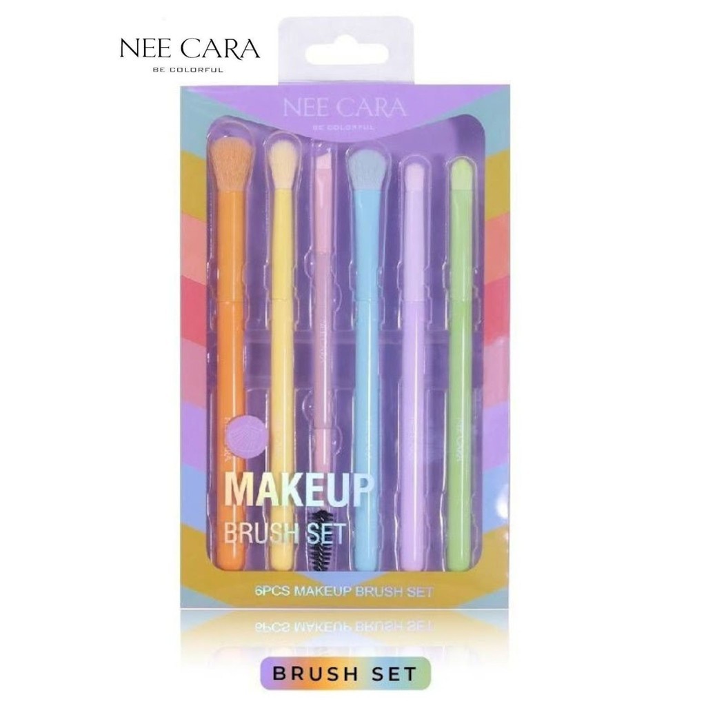 ♦️ของแท้·ส่งด่วน·ถูก♦️Neecara 6pcs Makeup Brush Set #N355 นีคาร่า เซ็ตแปรงแต่งตา 6 ชิ้น x 1 ชิ้น dayse