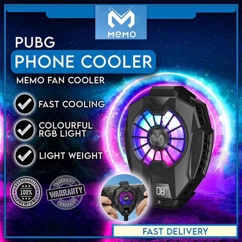 MEMO Mobile Phone Cooler DL05 Game Cooling Fan with Temperature Display Radiator Cool Heat Sink For 
