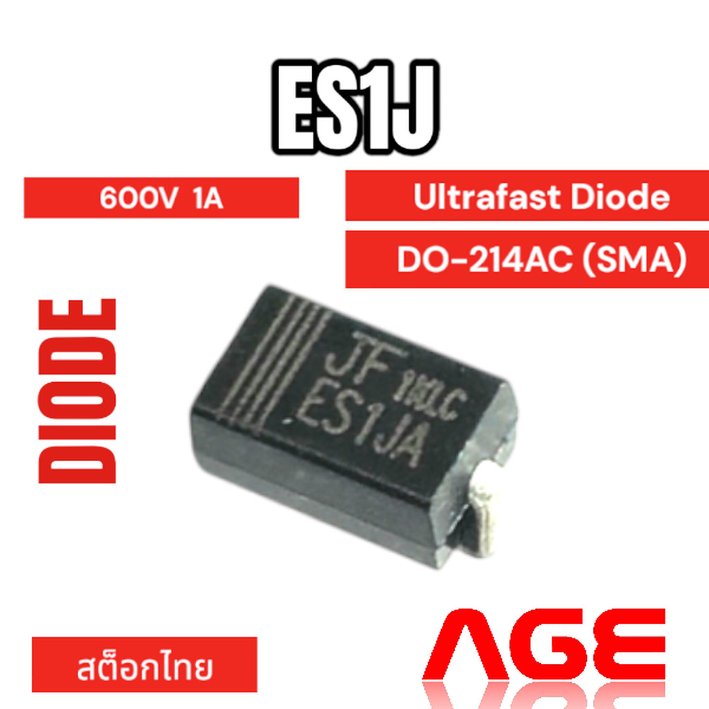 ES1J, Fast / Ultrafast Diode, 600 V, 1 A, DO-214AC (SMA)