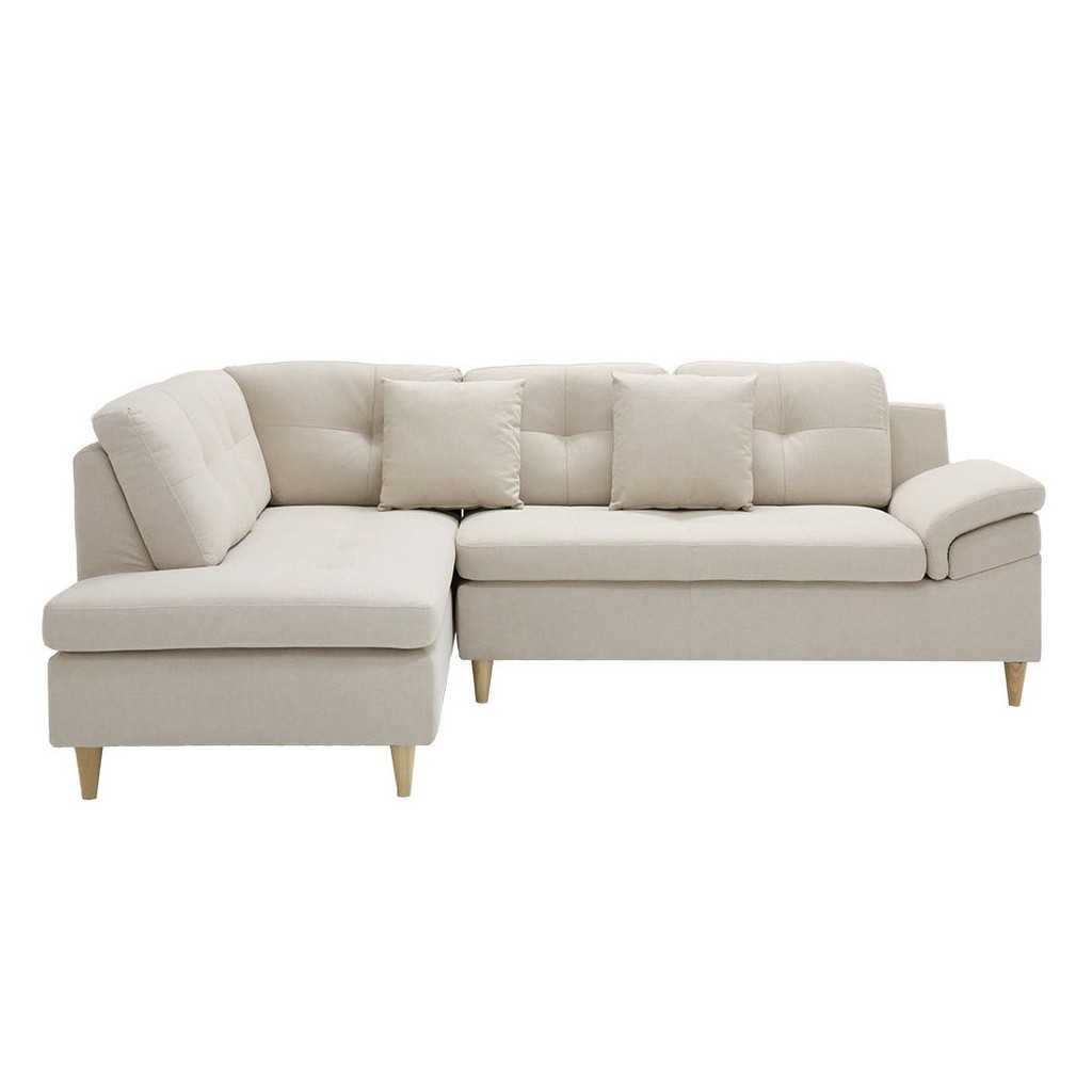 SB Design Square โซฟาเข้ามุมซ้าย รุ่น Tulio Plus สีครีม (240x179x86 ซม.) แบรนด์ KONCEPT FURNITURE