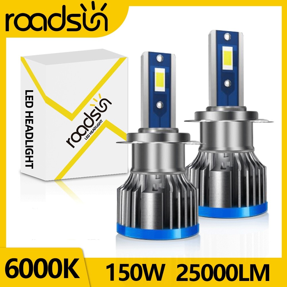 Y2pcs H1 H4 H7 H11 H13 9005 9006 150W 25000LM LED ไฟหน้ารถหลอดไฟ 9003 9008 9007 สูง/ต่ํา Beam CSP 12