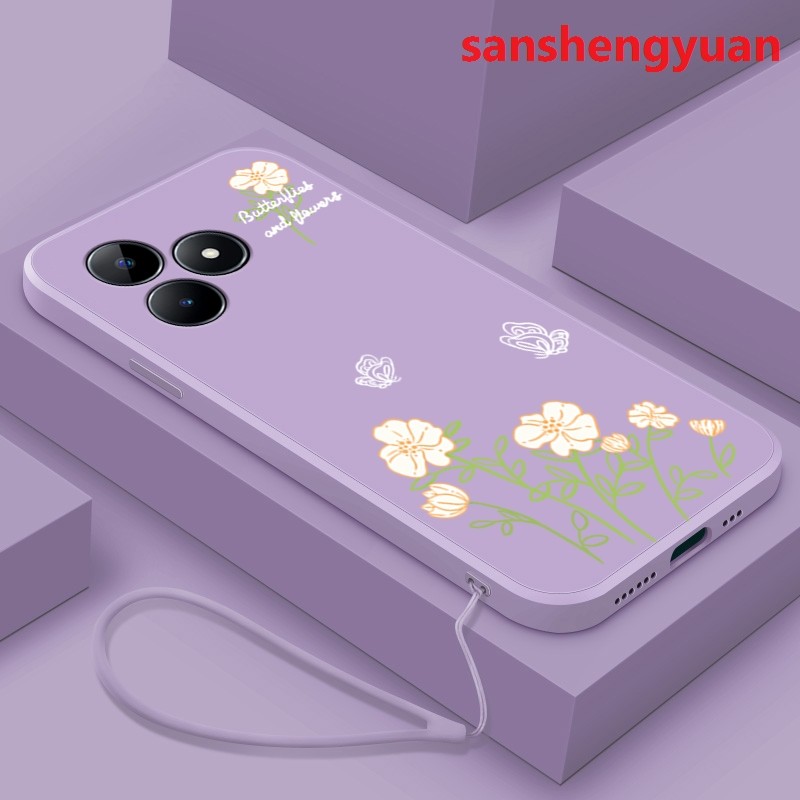 เคส ปลอก realme C53 realme C51 realme C60โทรศัพท์กรณีซิลิโคนเหลวปกอ่อนโช๊คอัพกันชน ytbh01