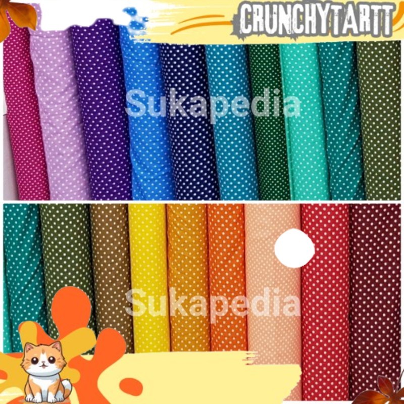 KATUN NOW ผ้าคอตตอนลายจุดจุดเล็ก WIDTH 115cm (ราคาต่อ 0.5m) SKPD